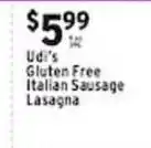 Met Foodmarkets Udi's Gluten Free Italian Sausage Lasagna offer