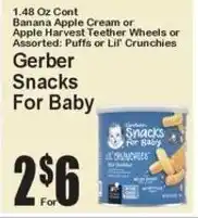 Super Fresh Gerber Snacks For Baby offer