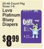 Super Fresh Luvs Platinum Bluey Diapers offer