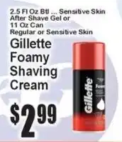 Super Fresh Gillette Foamy Shaving Cream offer