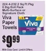 Super Fresh Viva paper towels offer