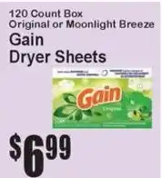 Super Fresh Gain dryer sheets offer