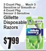 Super Fresh Gillette Disposable Razors offer