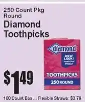 Super Fresh Diamond Round Toothpicks offer