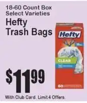 Super Fresh Hefty trash bags offer