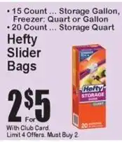 Super Fresh Hefty Slider Bags offer