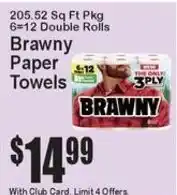 Super Fresh Brawny paper towels offer