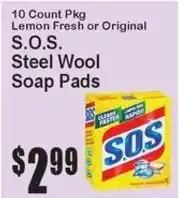 Super Fresh S.O.S. steel wool soap pads offer