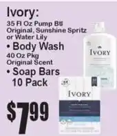 Super Fresh Ivory body wash and soap bars offer