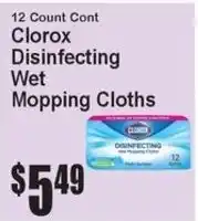 Super Fresh Clorox disinfecting wet mopping cloths offer