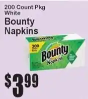 Super Fresh Bounty napkins offer