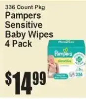 Super Fresh Pampers sensitive baby wipes offer