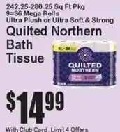 Super Fresh Quilted Northern Bath Tissue offer