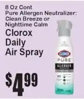 Super Fresh Clorox daily air spray offer