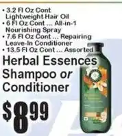 Super Fresh Herbal Essences Shampoo or Conditioner offer