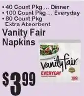 Super Fresh Vanity Fair Napkins offer
