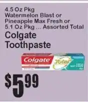 Super Fresh Colgate toothpaste offer