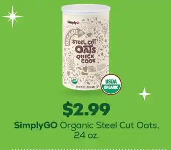 SimplyGO Organic Steel Cut Oats