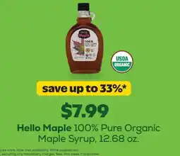 Grocery Outlet Hello Maple 100% Pure Organic Maple Syrup offer