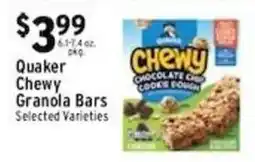 Met Foodmarkets Quaker chewy granola bars offer