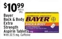 Met Foodmarkets Bayer back & body extra strength aspirin tablets offer