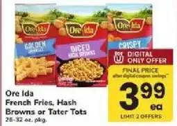 ACME Ore Ida French Fries, Hash Browns or Tater Tots offer