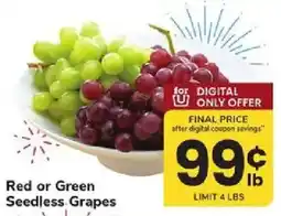 ACME Red or Green Seedless Grapes offer