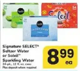 ACME Signature Select Seltzer Water or Soleil Sparkling Water offer