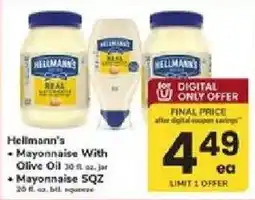 ACME Hellmann's Mayonnaise With Olive Oil offer