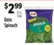 Pioneer Supermarkets Dole Spinach offer
