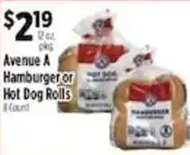 Pioneer Supermarkets Avenue A Hamburger or Hot Dog Rolls offer