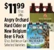 Pioneer Supermarkets Angry Orchard Hard Cider or New Belgium Beer 6 Pack offer