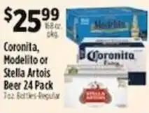 Pioneer Supermarkets Coronita, Modelito or Stella Artois Beer offer