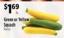 Pioneer Supermarkets Green or Yellow Squash offer