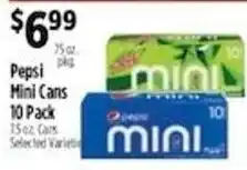 Pioneer Supermarkets Pepsi mini cans offer