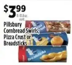 Pioneer Supermarkets Pillsbury cornbread swirls, pizza crust or breadsticks offer