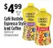 Pioneer Supermarkets Cafe Bustelo Espresso Style Iced Coffee offer