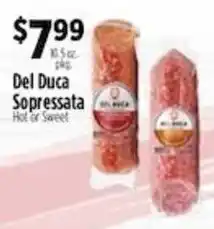 Pioneer Supermarkets Del Duca Sopressata offer