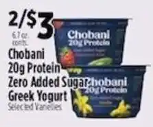 Pioneer Supermarkets Chobani 20g Protein Greek Yogurt offer