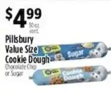 Pioneer Supermarkets Pillsbury value size cookie dough offer