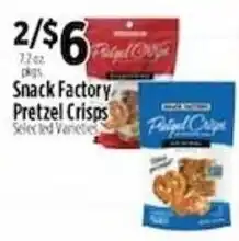 Pioneer Supermarkets Snack Factory Pretzel Crisps offer