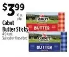 Pioneer Supermarkets Cabot butter sticks offer