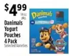 Pioneer Supermarkets Danimals Yogurt Pouches offer