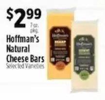 Pioneer Supermarkets Hoffman's Natural Cheese Bars offer