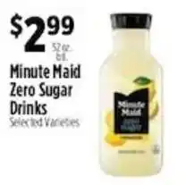 Pioneer Supermarkets Minute Maid Zero Sugar Drinks offer