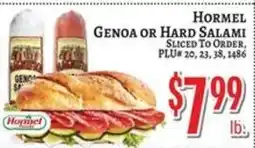 Trade Fair Supermarket Hormel genoa or hard salami offer