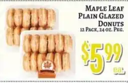 Trade Fair Supermarket Maple Leaf plain glazed donuts offer