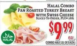 Trade Fair Supermarket Halal combo pan roasted turkey breast with swiss cheese offer