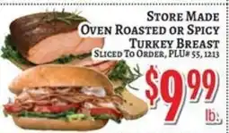 Trade Fair Supermarket Store Made Oven Roasted or Spicy Turkey Breast offer