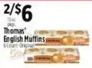 Pioneer Supermarkets Thomas' English Muffins offer